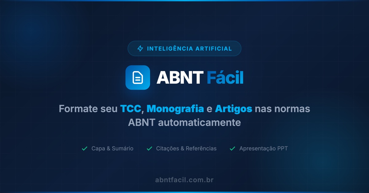 ABNT Fácil: Formatação ABNT Inteligente - TCC, Monografia, Dissertação ...